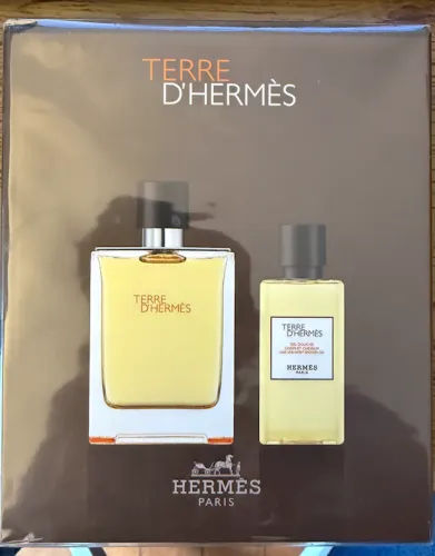 Terre d'Hermès Eau de Toilette 100ml + Gel de Banho 80ml - Original, Lacrado