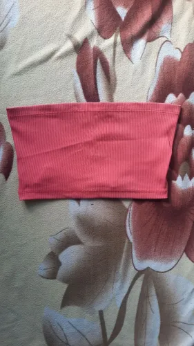 Top Tomara Que Caia Rosa Canelado - Tam. M