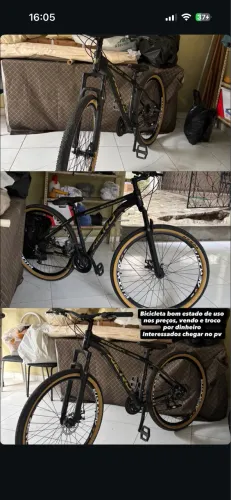 Bicicleta Aero Bike Emotion, Aro 29 preto dourado