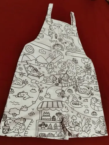 Jardineira infantil em tricoline 100% algodão