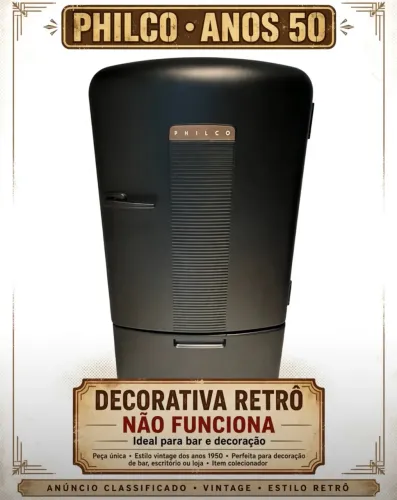 Geladeira retrô vintage anos 50 Philco