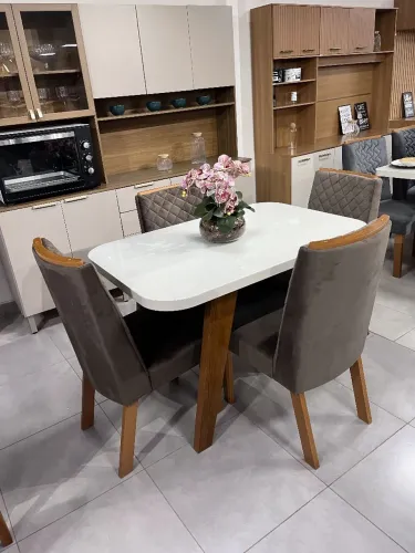 CONJUNTO MESA FIRENZE + 4 CADEIRAS VIGOR