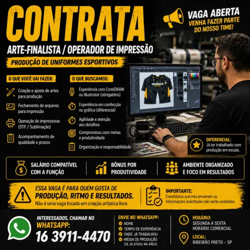 Arte finalista - operador de impressão 