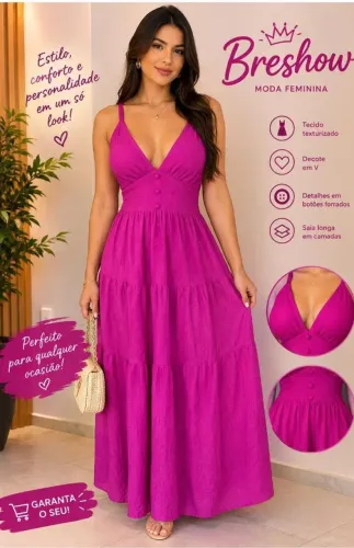 Vestido de alcinha roxo M