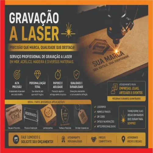 Gravação a Laser para Placas, Troféus e Brindes Corporativos