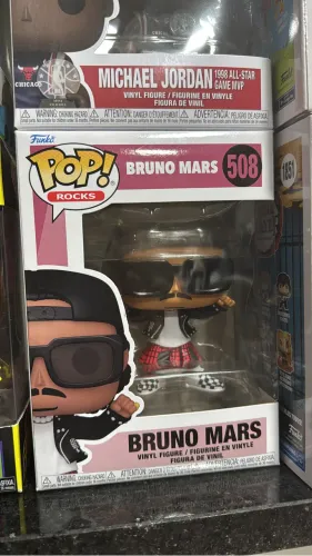 Funko Pop Rocks Bruno Mars Apt #508 Boneco Colecionável