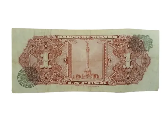 Cédula Antiga México - 1 Peso | Banco do México