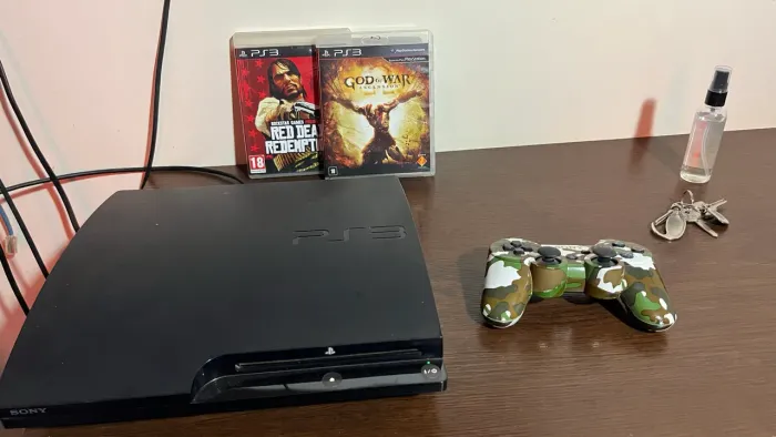 PS3 Desbloqueado HEN + Controle + 2 Jogos Originais | Leia o Anúncio