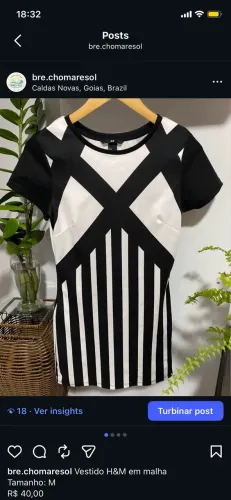 Vestido em malha H&M