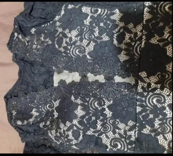 Vestido festa renda com forro