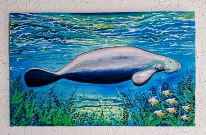 Peixe Boi Tela Artística