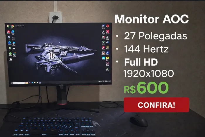 MONITOR AOC 144hz 27 POLEGADAS