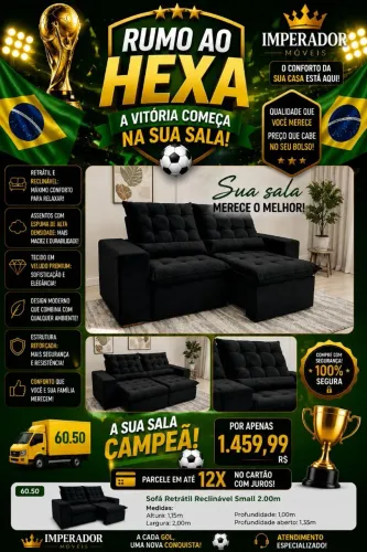 Sofá Retrátil e Reclinável Small