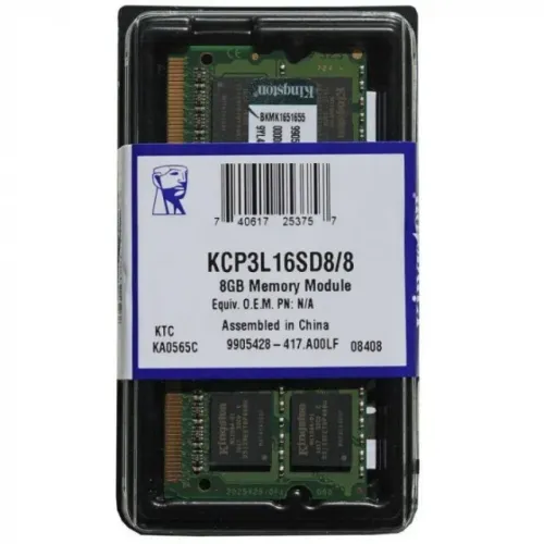 Memória 8Gb DDR3 1600Mhz Kinston para Notebook