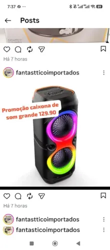 Cx de Som via bluetooth da grande 60 ctm