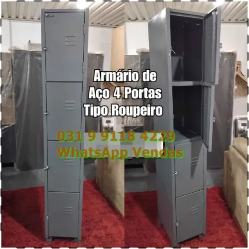 Armário de aço com 4 Portas Novo Frete grátis para BH