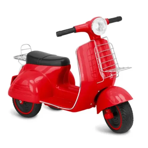 Mini Motocicleta Elétrica Lambreta Bandeirante Retrô Vermelha 6V