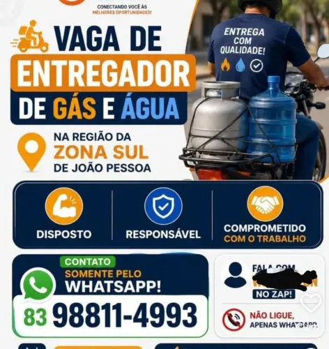 entregador gás e água mangabeira