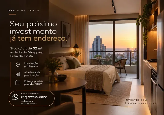 Oportunidade de investimento em Studio na Praia da Costa