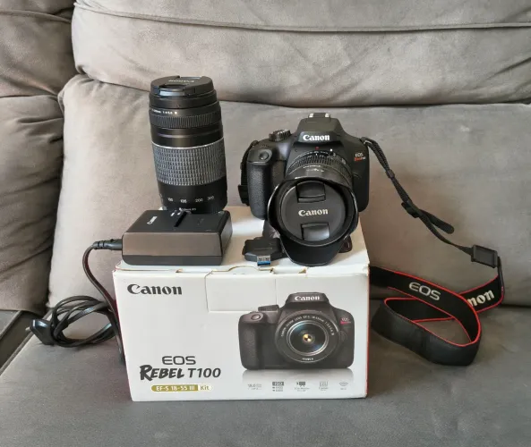 CANON EOS Rebel T100 - DLSR (Com lente teleobjetiva) 