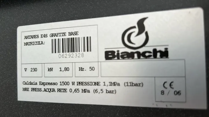 Maquina de Café Biachi ANTARES E4S GRAFIE BASE