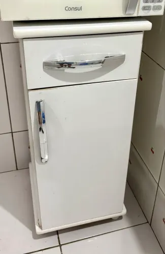 Armário Balcão Multiuso Para Micro-ondas (1 Porta E 1 Gaveta) Branco