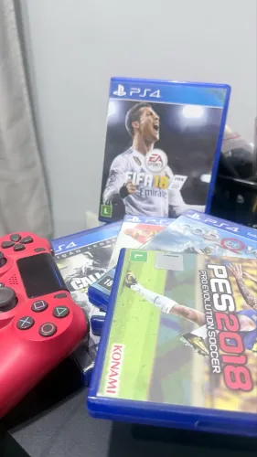 Ps4 normal 1 controle e 5jogos físicos
