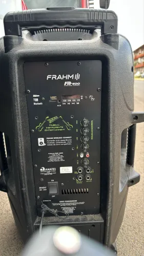 Caixa de Som Frahm Amplificada Pw 600 Bluetooth/usb/fm/aux/micro Sd