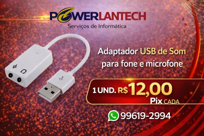 Adaptador USB de som P2