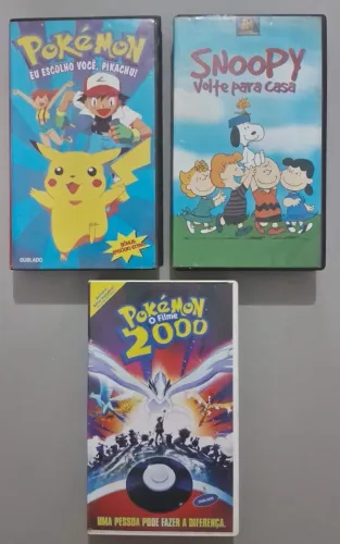 VHS Pokémon Vol.1, Pokémon 2000 O Filme e Snoopy Volte Para Casa