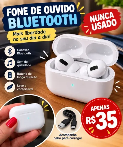 Fone de Ouvido Bluetooth