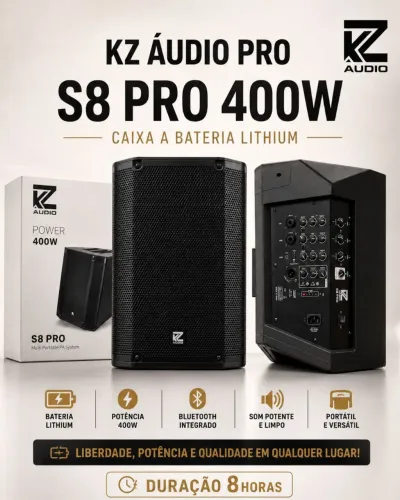 Caixa ativa S8 Pro KZ Áudio pancada!