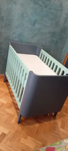 Berço Bo 3 em 1 Azul (mini berço, berço e cama)