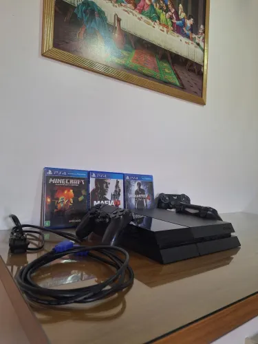 PS4 FAT BLACK PIANO 500GB | OPORTUNIDADE !