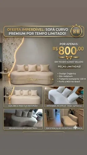 Sofá orgânico promoção 