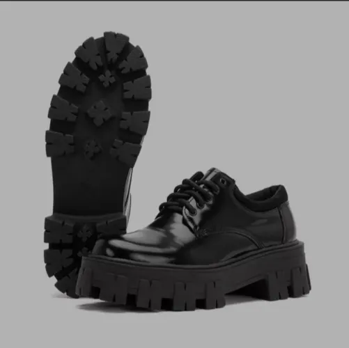 Sapato Colegial Lissie Estilo Veggie Verniz Preto