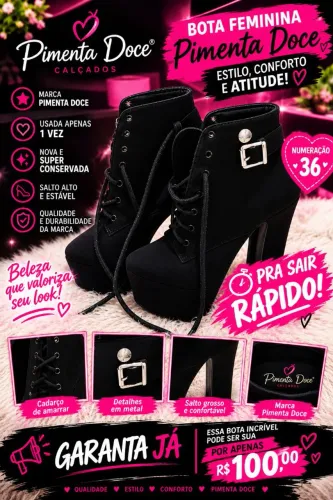 Vende-se uma bota da marca pimenta doce
