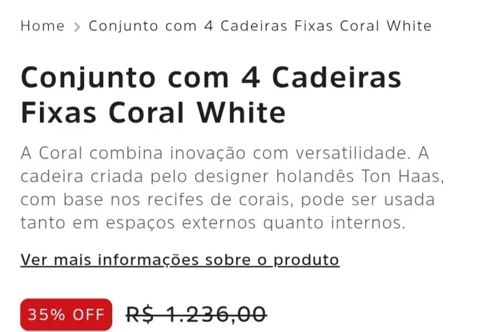 Cadeira flexform coral