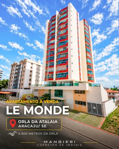 Apartamento à venda de 98m² no condomínio Le Monde - Atalaia - Aracaju/SE
