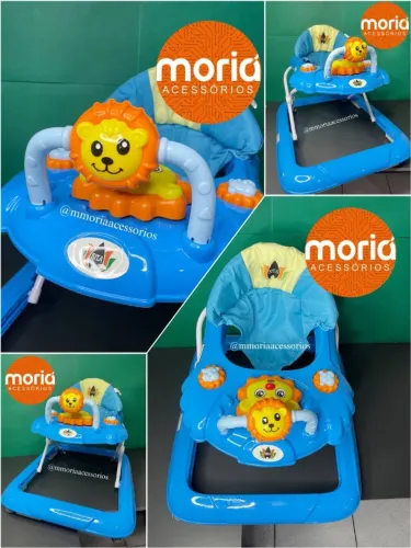 Andador, Andajá Infantil Lion Baby Varias Cores Azul Rosa Lilás Vermelho (ABRA O ANUNCIO