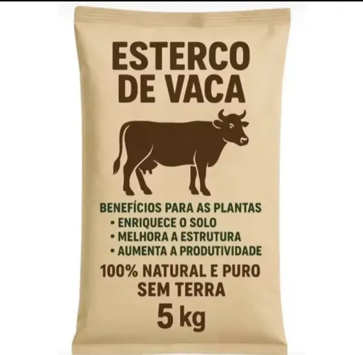 5kg de Esterco bovino curtido (seco)