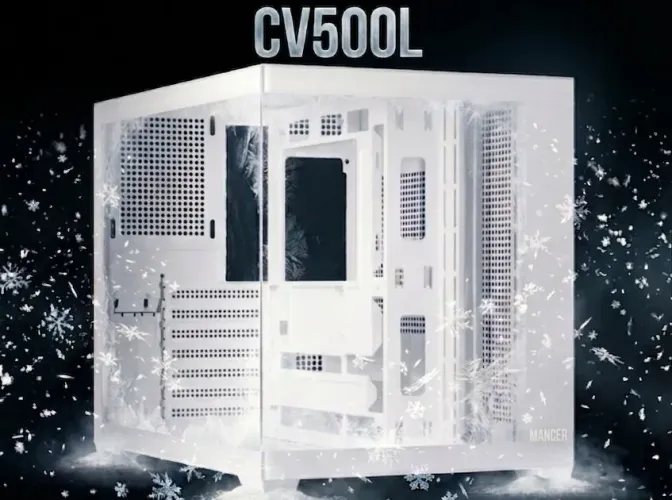 [Lacrado] Gabinete Mancer CV500L Mid Tower, Lateral de Vidro, Branco - MCR-CV500L-WH