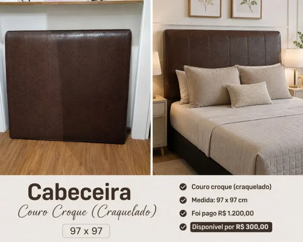 Cabeceira couro