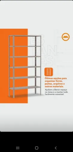 Estante de aço cinza 6 bandejas novas pronta entrega 