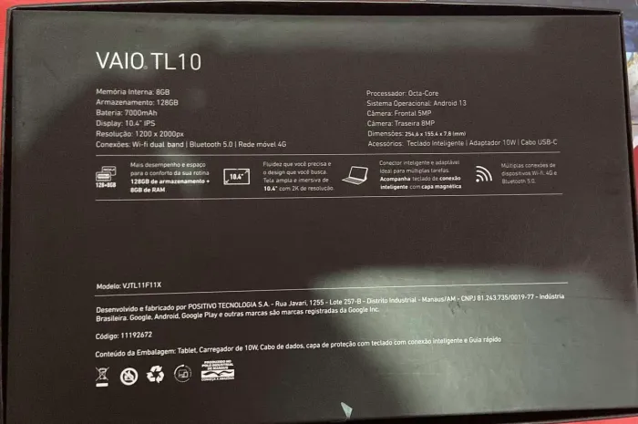 Vendo tablet vaio LT 10