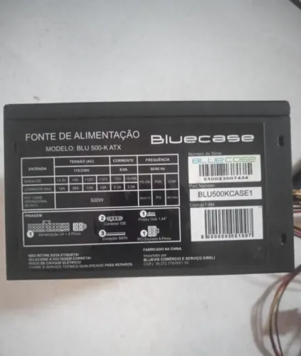 Fonte Bluecase 500W (BLU 500-K ATX)