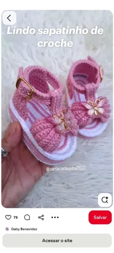 Sandália infantil de crochê