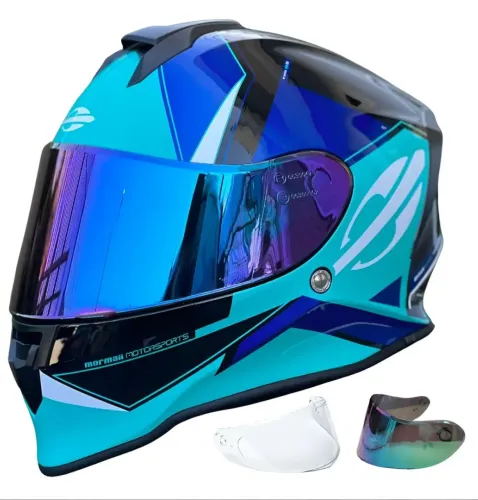Capacete fechado moto Mormaii M1 + Narigueira  + viseira 