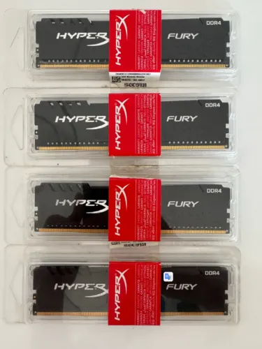 KIT 4X Memória DDR4 KINGSTON HYPER-X Fury, 4 X 8GB, CL15