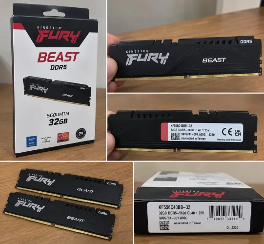MEMÓRIA RAM DDR5 FURY Beast 32 GB 5600 MHz